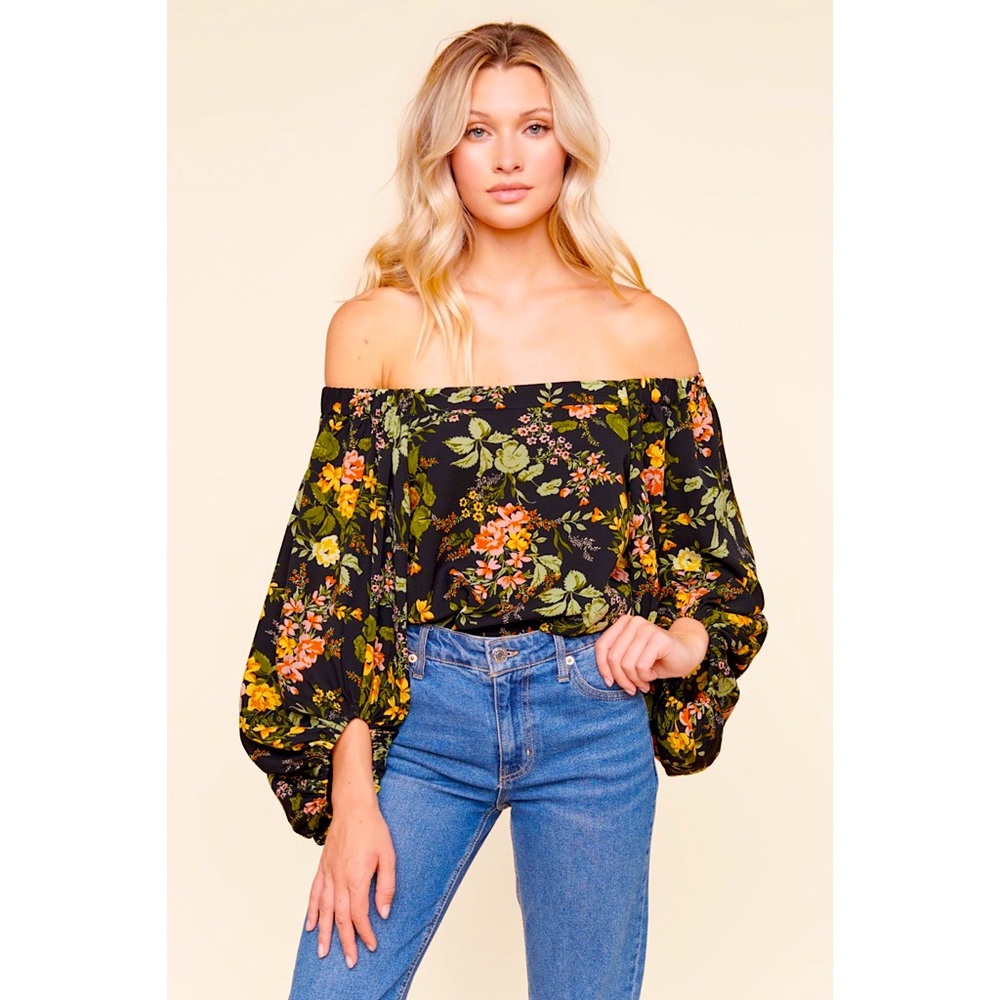 Night Bloom Off The Shoulder Top